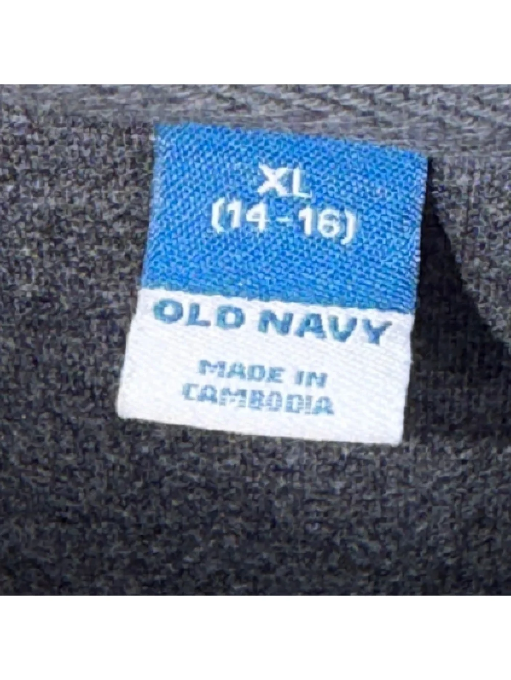 Old Navy Girls XL 14-16 Kind State of Mind Gray Waffle Knit Sweatshirt
